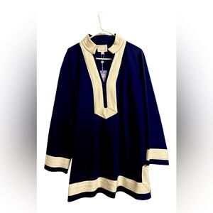 New Sail to Sable Tunic Navy and White